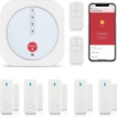 Draadloos Alarmsysteem - 9 delig - Raam + Deur sensoren - Hub - App meldingen - Belfunctie - Alexa + Google Home - Beveiligingssysteem WiFi